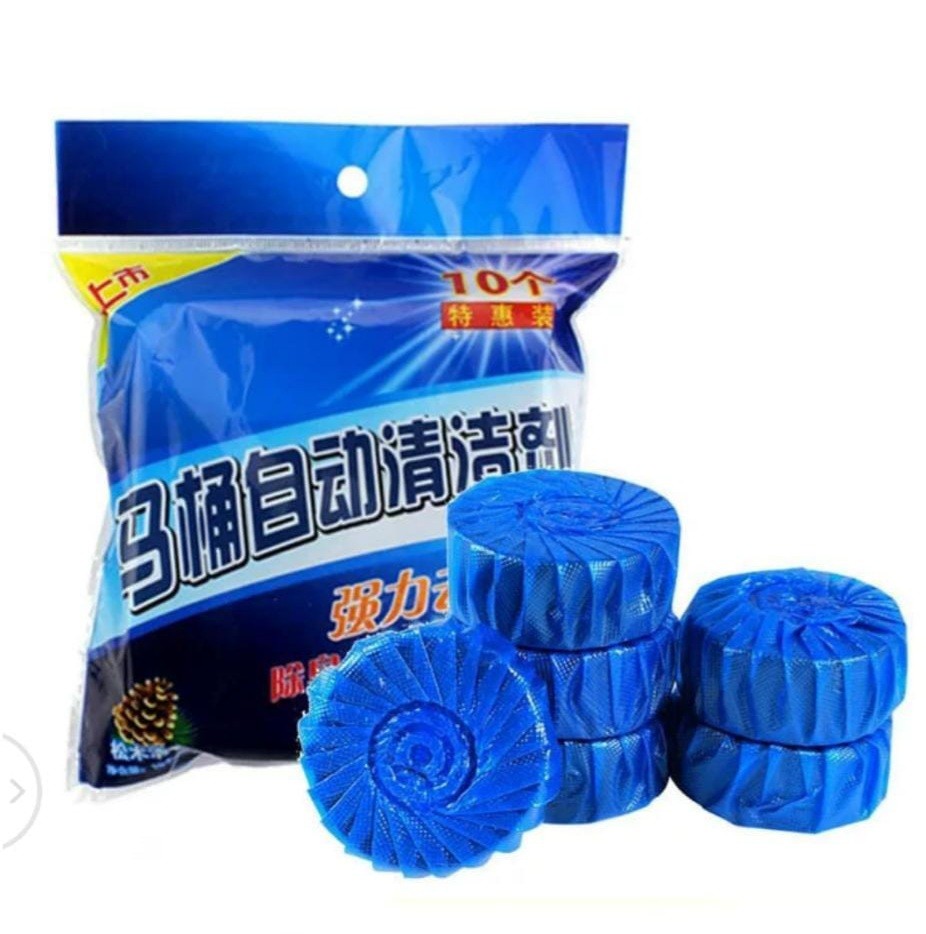 10Pc Toilet Blue Cleaner