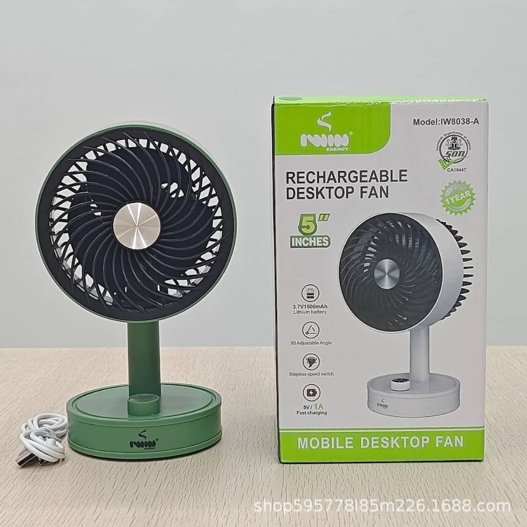 Lwin Rechargeable Desktop Fan