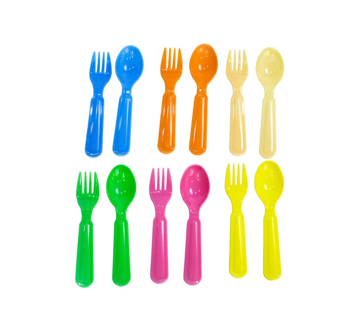 12pc kids cutlery (spoon and fork)