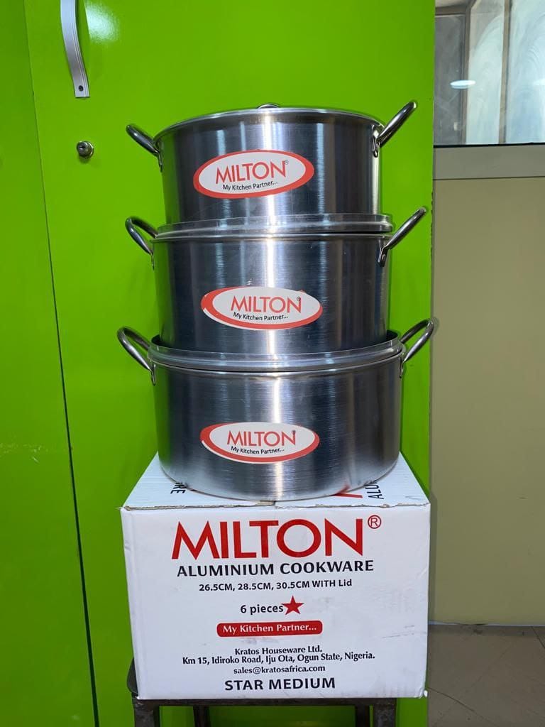 Milton Star Large Aluminium Pot (32.5/34.5/36.5cm)