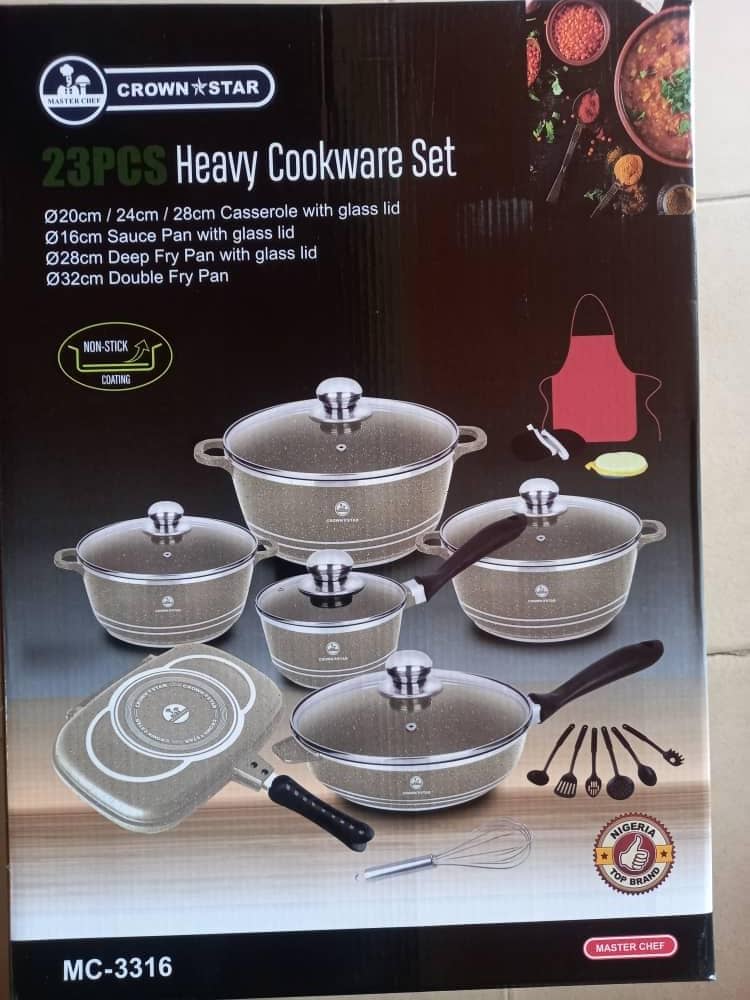 23PCS HEAVY COOKWARE POTS SET